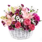 Корзина с цветами Пожар любви